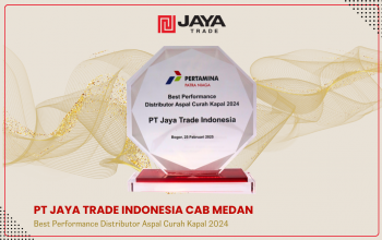 Best Performance Distributor Aspal Curah Kapal 2024 - Jaya Trade Indonesia cab Medan